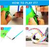 DSJUGGLING 3 Meters (9.8 FT) Golden Scale Dragon Poi, Outdoor Flinging Fitness Dragon Dance 3D Rainbow Color Dragon Ribbon Streamer with Fiberglass Handstick + Travel Bag! (Golden Green Dragon) view 4