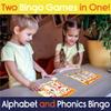 THE BAMBINO TREE Alphabet and Phonics Bingo - ABC Learning Letter Recognition and CVC Words with Pictures - Phonics Games for Kids Ages 3-7 yrs Preschool Kindergarten view 3