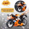 BOBUEXER - Authentic Die-Cast Motorcycles with Music Lighting,Diecast Motorcycle Toys for Age 2-4,Toy Moto Bike for Kids and Collectors Age 3-5(Orange) view 4