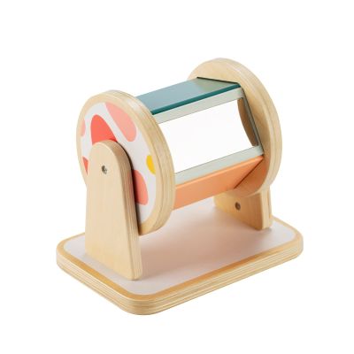 Twefex Montessori Spinning Drum, Montessori Toys for Babies 6-12 Months, Montisory Baby Toys for 1 Year Old Infant, Wooden Toy for Baby