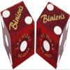 Cyber-Deals Craps & Texas Hold'em Poker Essentials Set: Binion's Casino Table-Played Dice (Dark Red Polished), Las Vegas Strip Playing Cards, Storage Pouch Plus Reversible 6ft x 3ft Felt Layout, blue view 2