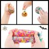 Eavotoy 12 Pack Halloween Pumpkin Stress Balls Fidget Toys Squishy Squeeze Ball Toys for Stress Relief Halloween Party Favors Hallowen Treat Bags Gifts view 3