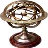 Divine Handicraft 10.2" Brass Antique Zodiac Armillary Sphere Globe view 1