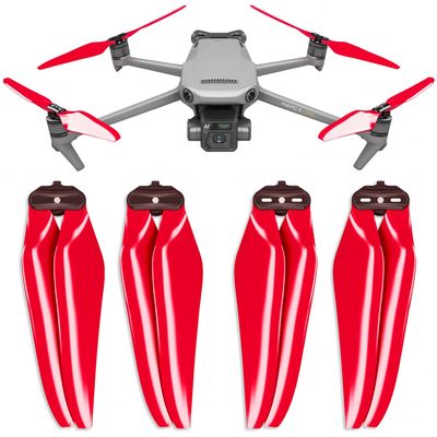 Master Airscrew Stealth Propellers for DJI Mavic 3 & Mavic 3 Pro/Cine/Enterprise/Classic/3T/3M - Red, 4 pcs