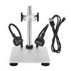 Lab Microscope Slides Aluminum Alloy Microscope Bracket Stand Holder with Dual Light Source for Digital Microscope Microscope Parts view 1