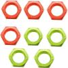 8pcs Aluminum RC Wheel Nuts 17mm Thread 1.0mm for ARRMA HSP AXIAL FS HIMOTO Redcat Upgraded Hop-Up Parts (Green+Red) view 1