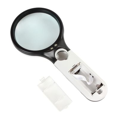 Lab Microscope Slides 3X 45X Illuminated Magnifier Microscope Magnifying Glass with 3 LED Microscope Parts