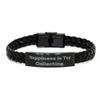 Cool Toy Collecting, Happiness is Toy Collecting, Unique Idea Holiday Braided Leather Bracelet for Friends view 1