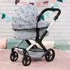 Bayer Design Dolls: Pram Xeo - Grey, Pink, Stars - Includes Shoulder Bag, Fits Dolls Up to 18', Convertible to A Pushchair, Adjustable Handle & Swivel Front Wheels, Accessory for -Plush Toys, Ages 3+ view 4