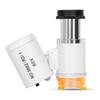 Microscope Accessories Kit 60X Mini Microscope Pocket Magnifier Loupe Glass with LED Light Microscope Slides (Color : White) view 1