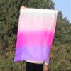Winged Sirenny 32" Flowy Spinning Silk Flag Poi, Church Praise Prophetic Worship Adoration Dance Banner, Dance Poi Streamer, Beginners Practice Play Silk (white/pink/purple) view 2