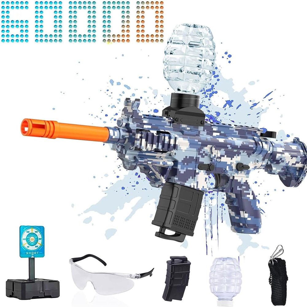 Electric Gel Ball Blaster Toys-Eco-Friendly Splatter Ball Blaster,Automatic Outdoor Games Toys for Activities Team Game(Blue)