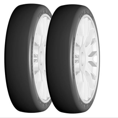 GRP GTJ04-XM4 1:8 GT New Tread SoftMedium White 20 Spoke Rubber Tires - Hard Rim