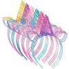 URSKYTOUS 18Pcs Unicorn Birthday Party Favors Unicorn headbands for Girls Halloween Christmas Party Supplies Gift Cosplay Plastic Hairbands Hair Loop Headware Accessories for Teens Children(Bright) view 1