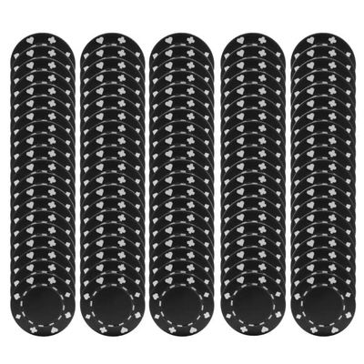 Poker Chips 100-Piece Set of 11.5-gram Blackjack Chips with Suited Design Made of Composite Resin for Texas Holdem by Trademark Games (Black)