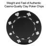 Poker Chips  100-Piece Set of 11.5-gram Blackjack Chips with Suited Design  Made of Composite Resin for Texas Holdem by Trademark Games (Black) view 3