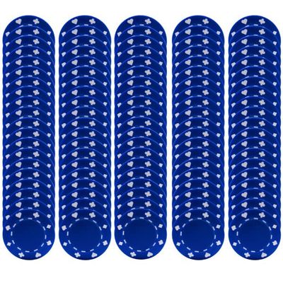 Poker Chips ? 100-Piece Set of 11.5-gram Blackjack Chips with Suited Design ? Made of Composite Resin for Texas Holdem by Trademark Games (Blue)