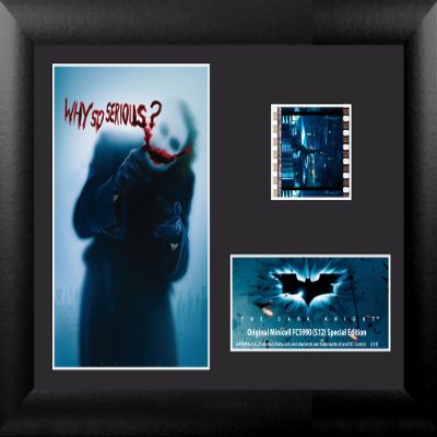 FILMCELLS Batman The Dark Knight Why So Serious The Joker 7 x 5 MiniCell Desktop Presentation Featuring 35 mm Film Clip with Easel Stand - DC Comics Movie Collectible