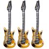 Zugar Land Gold Rock-n-Roll Inflatable Guitar (40 Inches) Vinyl. Perfect Party Favor, DJ Dance 80s Rocker (Gold Color (3 Pack)), view 1