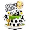 28 PCS Soccer Cake Topper Soccer Ball Player Cake Decorations for Soccer Birthday Party Sport Party Supplies view 1