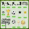 28 PCS Soccer Cake Topper Soccer Ball Player Cake Decorations for Soccer Birthday Party Sport Party Supplies view 2