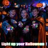 108 Pcs LED Light Up Ring - Glow in the Dark Party Favors, Soft Jelly Toy Rings Finger Lights in Treasure Box, Bulk Prize Gift for Kids & Adults (6 Colors) view 4
