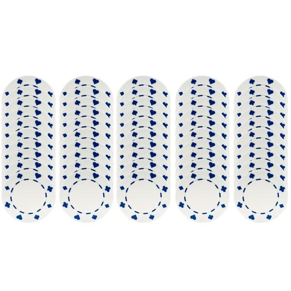 Poker Chips ? 50-Piece Set of 11.5-gram Blackjack Chips with Suited Design ? Made of Composite Resin for Texas Holdem by Trademark Games (White)