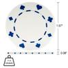 Poker Chips ? 50-Piece Set of 11.5-gram Blackjack Chips with Suited Design ? Made of Composite Resin for Texas Holdem by Trademark Games (White) view 2