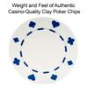 Poker Chips ? 50-Piece Set of 11.5-gram Blackjack Chips with Suited Design ? Made of Composite Resin for Texas Holdem by Trademark Games (White) view 3