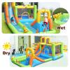 BOUNTECH Inflatable Water Slide, 8-in-1 Dual Slides Kids Water Park Jump Castle, Water Slides Inflatables for Outdoor with Splash Pool, Water Slide Bounce House for Big Kids Backyard Party Gifts view 3