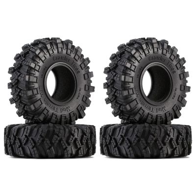 INJORA 1.0 Tires - S5 Crawler Mud Terrain Kraken Claw for SCX24 TRX4M AX24 Bronco Gladiator C10 JLU Deadbolt FCX24 FCX18 Axial RC 1/24 1/18, 62 * 20.5mm(T1007)