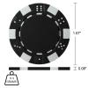 Trademark Games Poker Chips  50-Piece Set of 11.5-Gram Blackjack Chips with Dice Design  39mm  Made of Composite Resin for Texas Holdem (Black) view 2