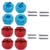 8 pcs/Set 12mm hex Adapter,Aluminum 12mm hex hubs adapters 7mm Thickness for 1/10 HSP HPI Redcat RC Buggy Slash 4wd etc Upgraded Part(Blue+Red) view 1