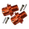 4Pc Set Upgrades Aluminum 13MM Hex Adapters with 1/8 4Wd Sledge Monster Truck 95076-4 Rc Cars by GPM (Orange) view 1