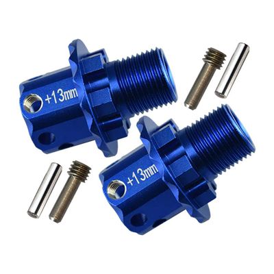 4Pc Set Upgrades Aluminum 13MM Hex Adapters with 1/8 4Wd Sledge Monster Truck 95076-4 Rc Cars by GPM (Blue)