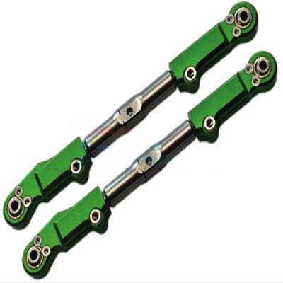 2Pc Set Upgrades Aluminum+Stainless Steel Front Camber Link Set 1/8 4Wd Sledge Monster Truck95076-4 RC Cars by GPM (Green)