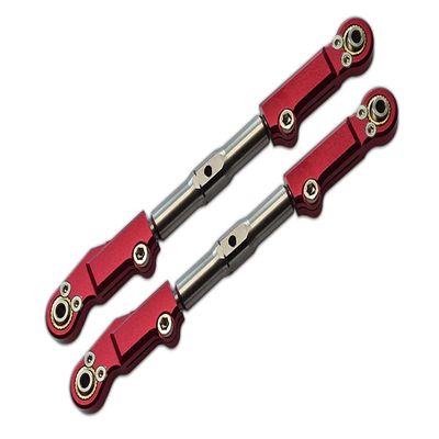 GPM GPM Upgrades Aluminum+Stainless Steel Front Camber Link for 1/8 4WD Sledge Monster Truck (95076-4) RC Cars (red)