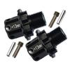 4Pc Set Upgrades Aluminum 13MM Hex Adapters with 1/8 4Wd Sledge Monster Truck 95076-4 Rc Cars by GPM (Black) view 1