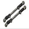 2Pc Set Upgrades Aluminum+Stainless Steel Rear Upper Arm Tie Rod 1/8 4Wd Sledge Monster Truck95076-4 RC Cars by GPM (Black) view 1