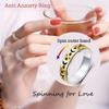 OreilleStar Anxiety Ring for Women Fidget Ring: Anxiety Relief Items Spinner Rings for Anxiety Silver Moon Star Fidget Rings for Anxiety for Women Anxiety Rings view 3