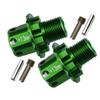 4Pc Set Upgrades Aluminum 13MM Hex Adapters with 1/8 4Wd Sledge Monster Truck 95076-4 Rc Cars by GPM (Green) view 1