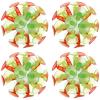 Toddmomy Glowing Suction Ball Toys 4Pcs: PVC Sensory Play Kit for Ages 3+ Indoor/Outdoor Games & Party Favors (6x6cm) view 1