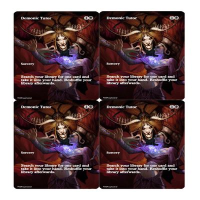 4x | Demonic Tutor | Extended Art | Foil or Non-Foil (Non Foil)