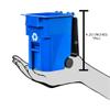 Set of 3 Blue Recycling Trash Cans for Wrestling Figures view 2