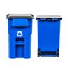 Set of 3 Blue Recycling Trash Cans for Wrestling Figures view 3