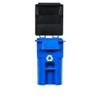 Set of 3 Blue Recycling Trash Cans for Wrestling Figures view 4