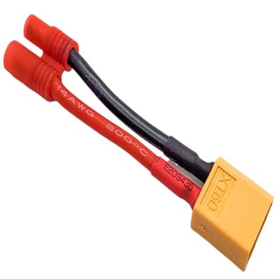 NHX RC XT60 Male to 3.5mm Banana Male/Female Conversion Connector 14AWG 40mm