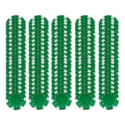 Poker Chips 100-Piece Set of 11.5-gram Blackjack Chips with Dice Design 39mm Made of Composite Resin for Texas Holdem by Trademark Games (Green)