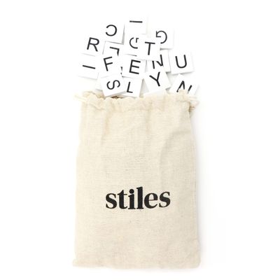Stiles 100 Pieces Magnetic Letter Tiles, Wooden Magnetic Letters for Whiteboard, Fridge, or Magnetic Letter Board, Wood Alphabet Magnet Letters, White