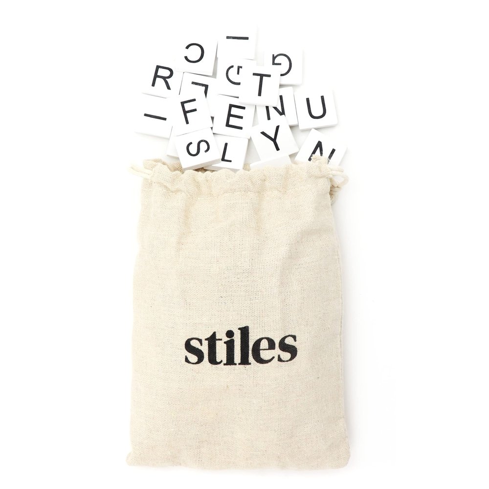 Stiles 100 Pieces Magnetic Letter Tiles, Wooden Magnetic Letters for Whiteboard, Fridge, or Magnetic Letter Board, Wood Alphabet Magnet Letters, White